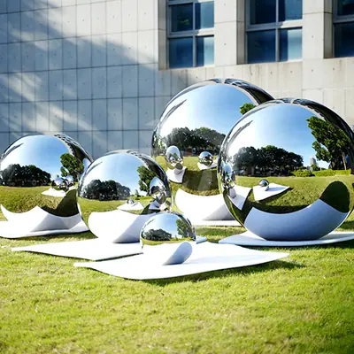 40/80/100/120/150CM Mirror Polishing Large Stainless Steel Hollow Spheres detail 4