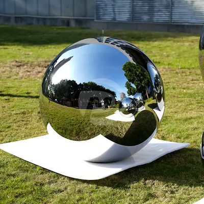 40/80/100/120/150CM Mirror Polishing Large Stainless Steel Hollow Spheres detail 3