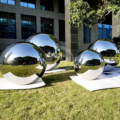 40/80/100/120/150CM Mirror Polishing Large Stainless Steel Hollow Spheres detail 2