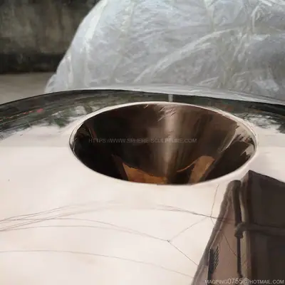 48 Inch Metal Polished Water Feature Sphere 1200mm Fountain Ball detail 3