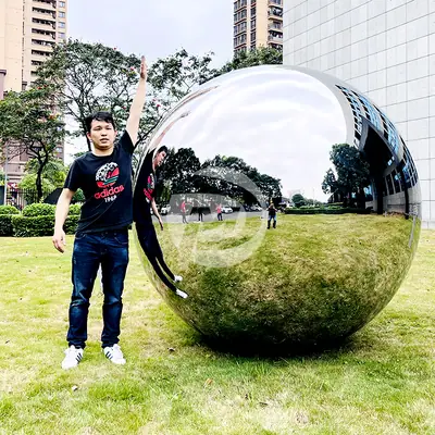 2100mm 7 Feet Large Metal Sphere Polished Mirror Stainless Steel Sphere detail 2