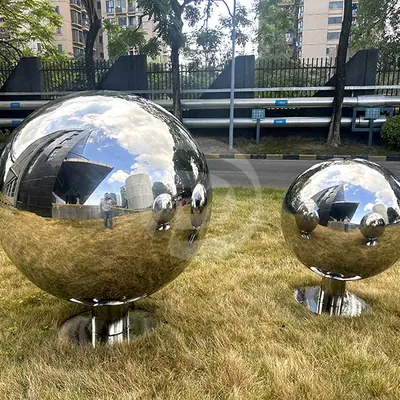 800mm 1000mm 1200mm Stainless Steel Hollow Sphere with Base detail 3