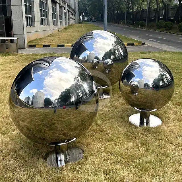 800mm 1000mm 1200mm Stainless Steel Hollow Sphere with Base