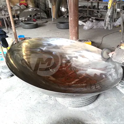 Stainless Steel Disks Sculpture detail 2