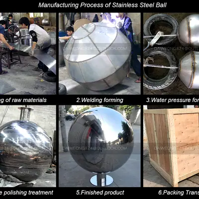 1800mm High Polished Large Metal Garden Gaze Balls detail 5