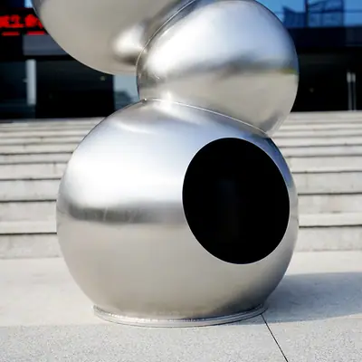 Brush Sphere Ball Sculpture Cat Hill detail 5