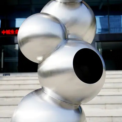 Brush Sphere Ball Sculpture Cat Hill detail 4