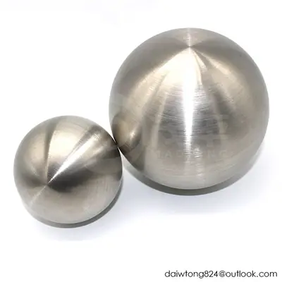 Brushed Stainless Steel Hollow Balls Brush Steel Sphere detail 2