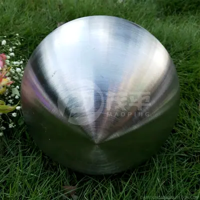 Brushed Stainless Steel Hollow Balls detail 2