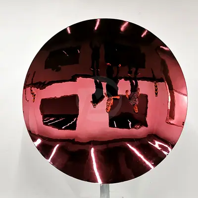 Color Polished Mirror Stainless Steel Circular Concave Disc detail 2