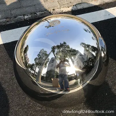 Etching Lettering Stainless Steel Sphere Mirror Balls detail 2