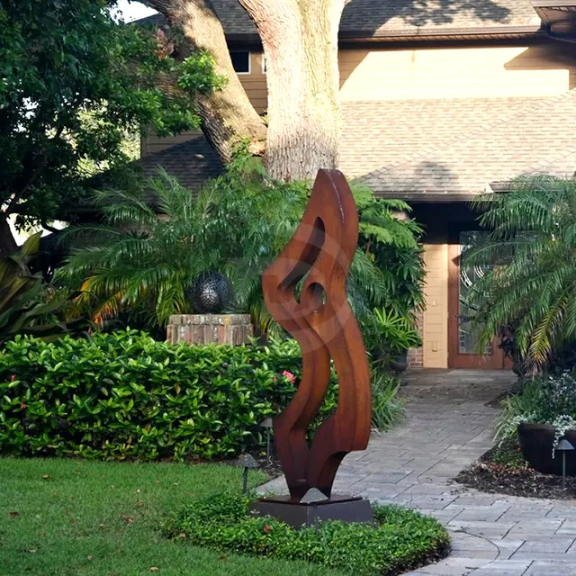 Corten Steel Garden Sculpture
