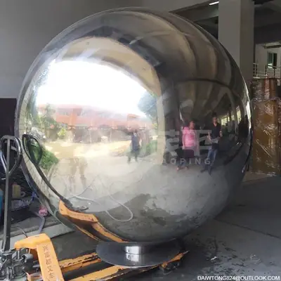 Garden Decoration Large Stainless Steel Sphere Water Features detail 2