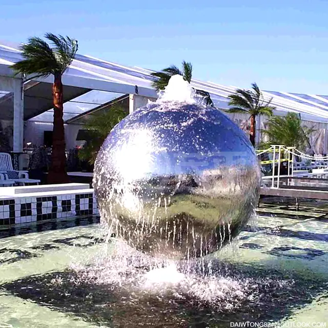 Garden Decoration Large Stainless Steel Sphere Water Features