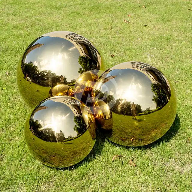 Gold Stainless Steel Ball Silver Hollow Sphere