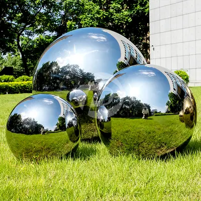 Gold Stainless Steel Ball Silver Hollow Sphere detail 3