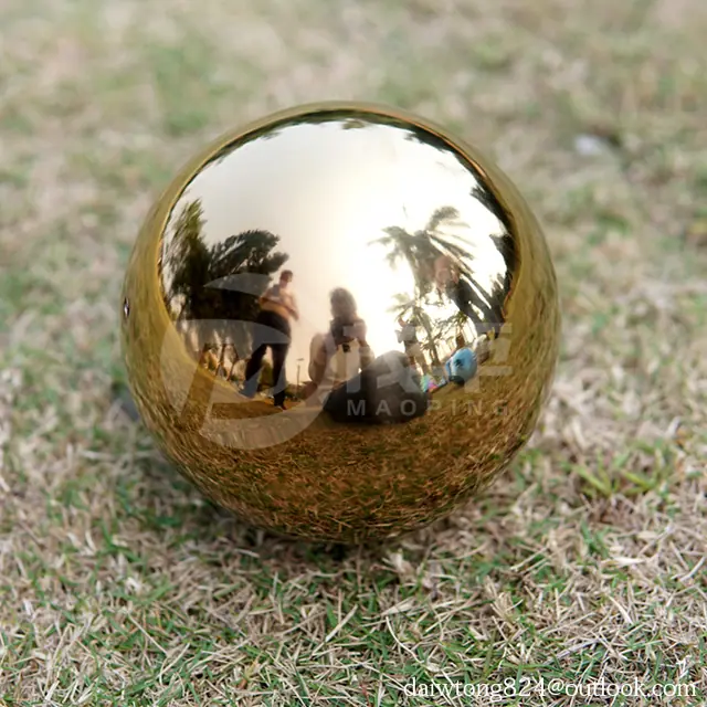 100mm Gold Stainless Steel Gazing Ball Colored Steel Sphere