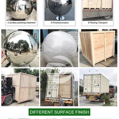 100 200 300 400 500 600mm Stainless Steel Garden Ball Hollow Steel Sphere detail 4