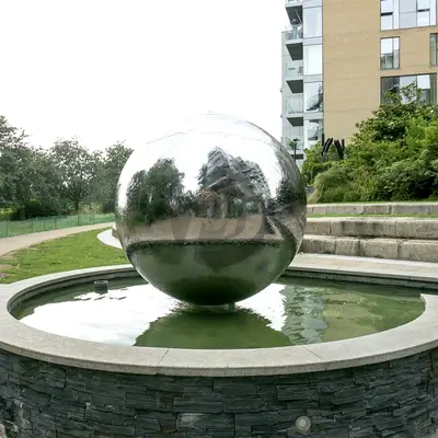 316L Large Metal Sphere Stainless Steel Sphere Water Feature Sphere detail 3