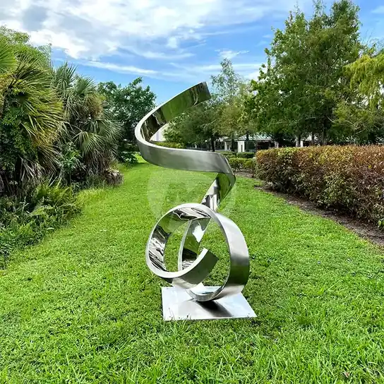Large Sculpture, High Polished Stainless Steel Sculpture , Metal Art, Metal Sculpture, Outdoor Sculpture