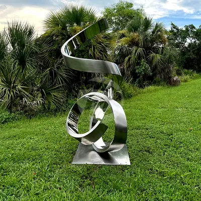 Large Sculpture, High Polished Stainless Steel Sculpture , Metal Art, Metal Sculpture, Outdoor Sculpture detail 2