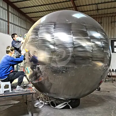 Large Sizes 10′ Foot Diameter Stainless Steel Sphere detail 2