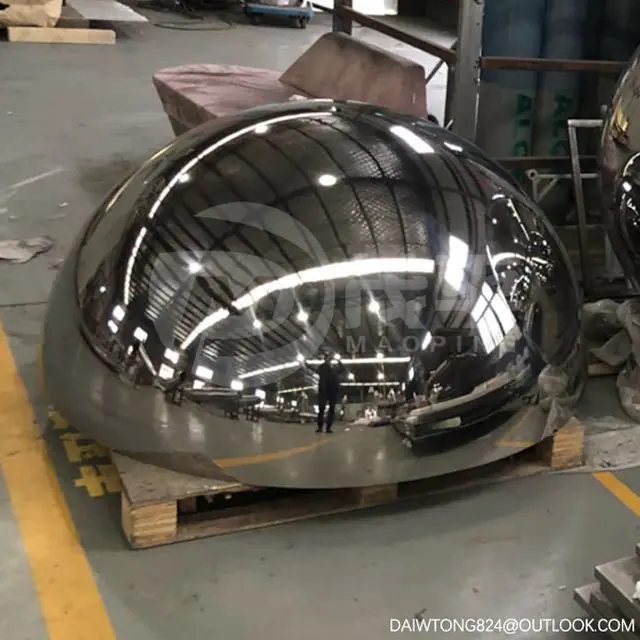 Polished Mirror Large Stainless Steel Hollow Hemi Sphere