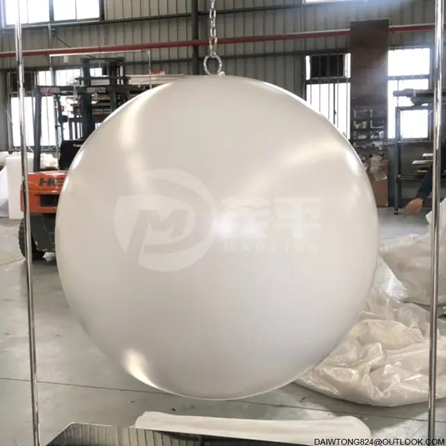 Large Stainless Steel White Sphere Garden Decorative Sphere