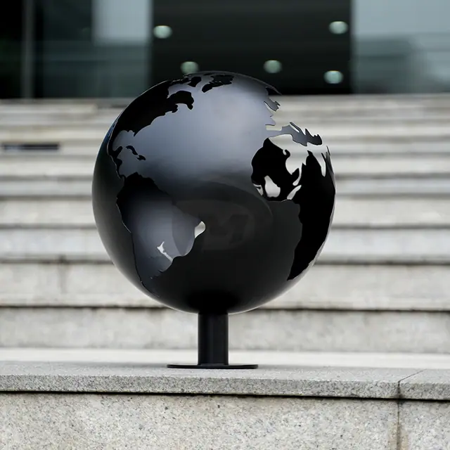 Metal Globe Sculpture