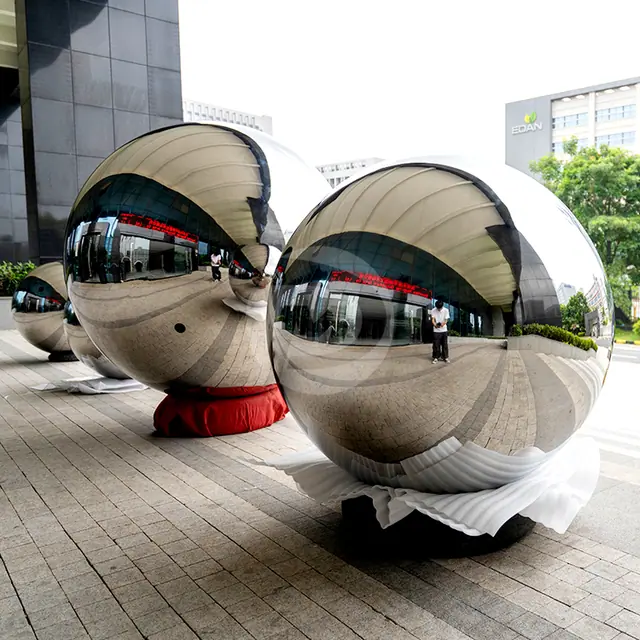 Mirror Stainless Steel Hollow Sphere Large Gazing Ball