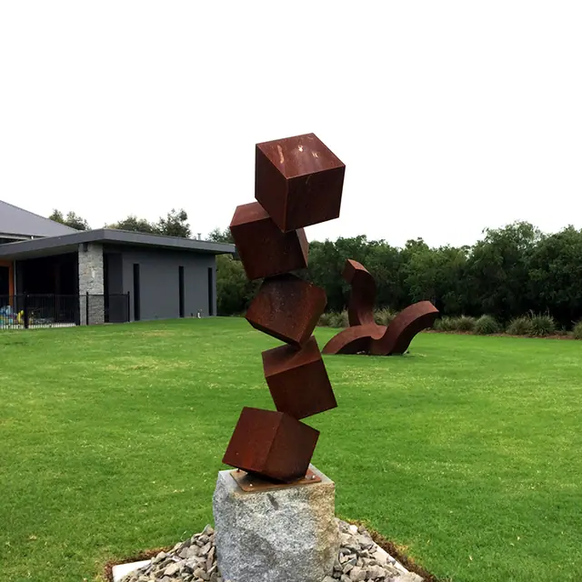 Modern Garden Sculpture Garden Decoration Corten Steel Sculpture