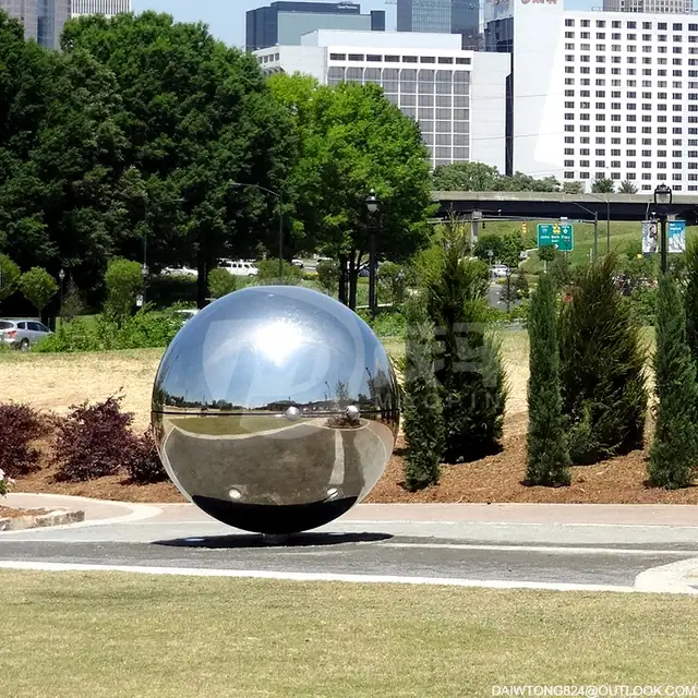Outdoor City Public Metal Sphere Sculpture