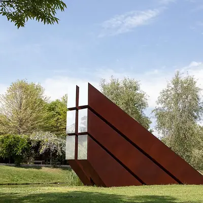Outdoor Garden Landscape Corten Steel Sculptures detail 2