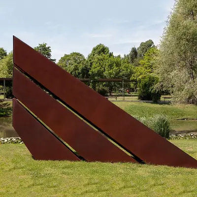 Outdoor Garden Landscape Corten Steel Sculptures detail 6