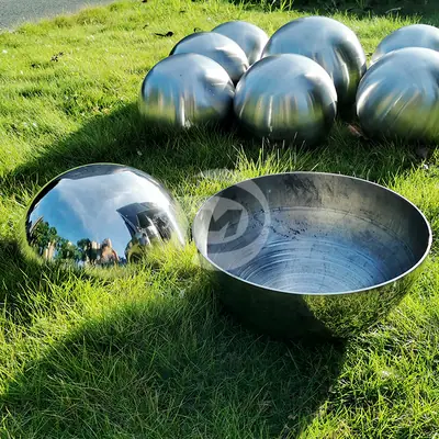 Polished Mirror Stainless Steel Hollow Hemisphere detail 2