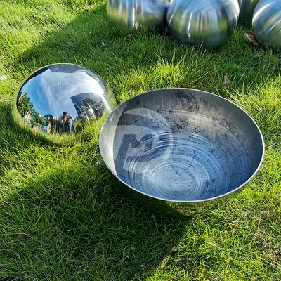 Polished Mirror Stainless Steel Hollow Hemisphere detail 3