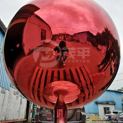 900mm Red Stainless Steel Ball detail 2