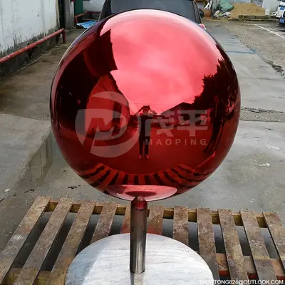 900mm Red Stainless Steel Ball detail 3