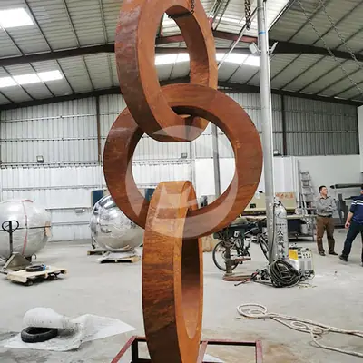 Rusty Garden Metal Art Corten Steel Sculpture detail 5