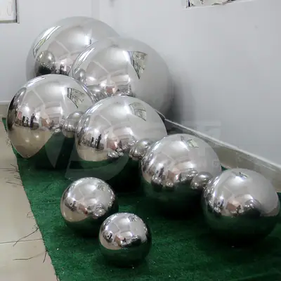 100 200 300 400 500 600mm Stainless Steel Garden Ball Hollow Steel Sphere detail 2