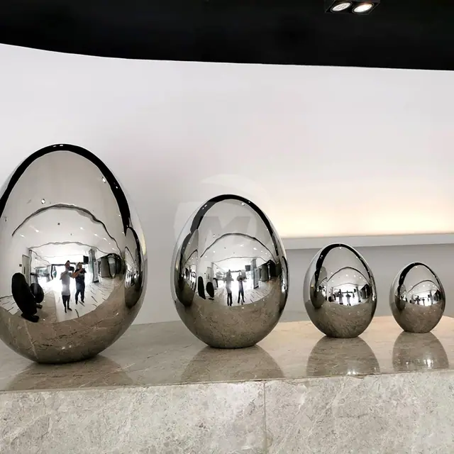 Stainless Steel Egg Shaped Sculpture