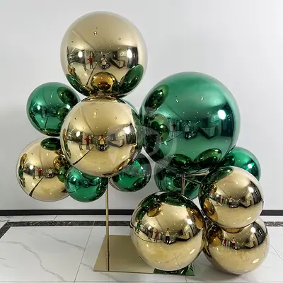 Stainless Steel Electroplated Color Sphere Christmas Holiday Decoration detail 2