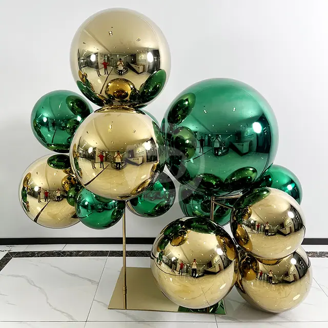 Stainless Steel Electroplated Color Sphere Christmas Holiday Decoration