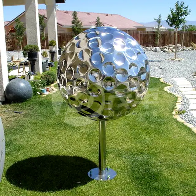 Outdoor Garden Stainless Steel Golf Ball Sculpture
