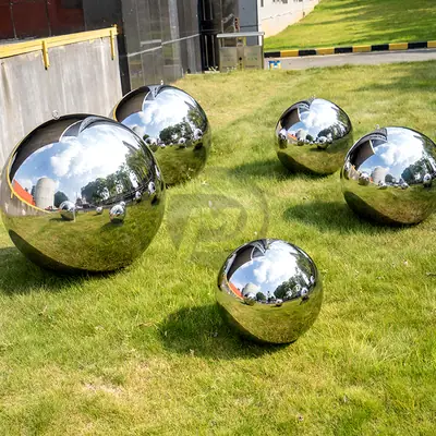 Custom Stainless Steel Spheres with Rings Mirror Finish Ball detail 2
