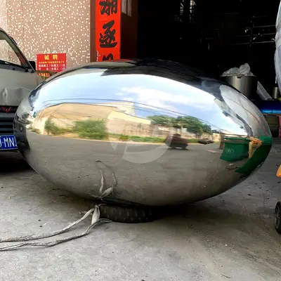 Stainless Steel Oval Sphere Ball detail 2