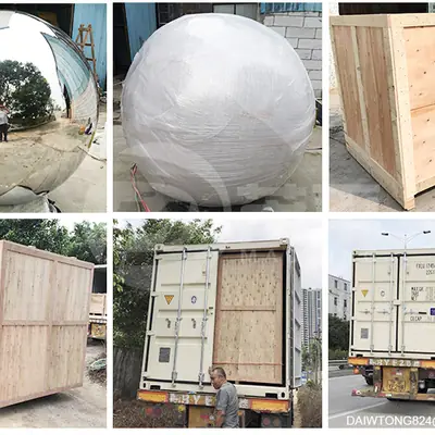 1900mm Outdoor Decorative Metal Steel Sphere Staring Ball detail 2