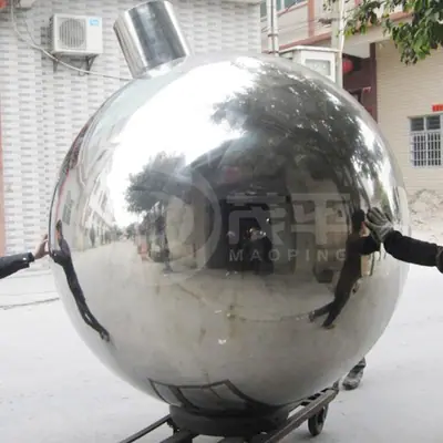 1500mm Large Stainless Steel Garden Spheres Metal Steel Sphere detail 2