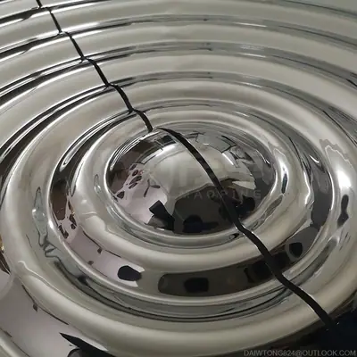 Stainless Steel Water Ripple Sculpture Metal Water Wave detail 4