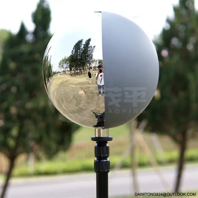 25cm Half Highly Polished Stainless Steel Half 18% Reflective Grey Ball HDRI VFX Ball